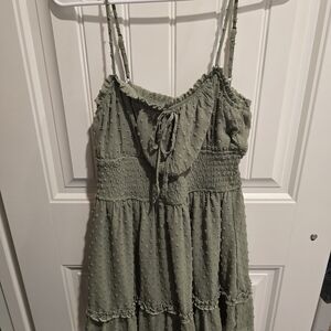 Trixxi Sage Green Ruffled Top